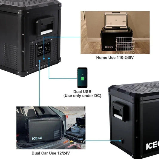 ICECO VL45 Pro Single Zone 47QT Portable Cooler Black