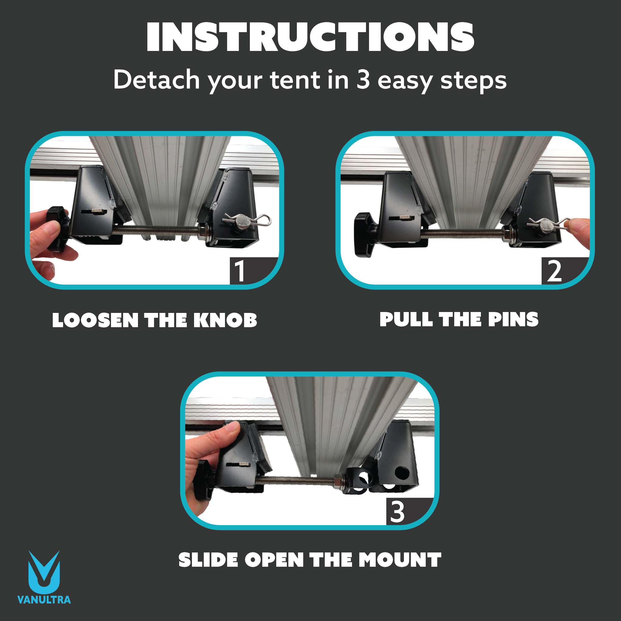 The Slipstream - Quick Release Tent Mounts (Option A)